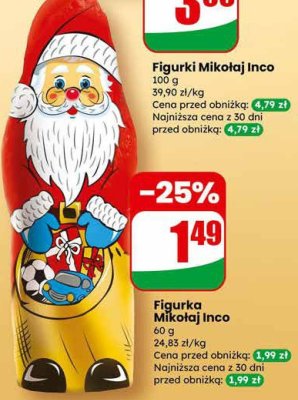 Czekolada Figurki Mikołaj Inco promocja w Dino