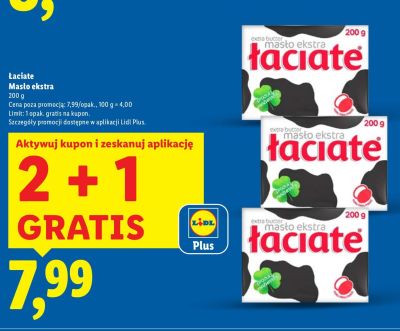Masło ekstra Łaciate promocja w Lidl
