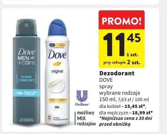 Dezodorant Dove Original promocja