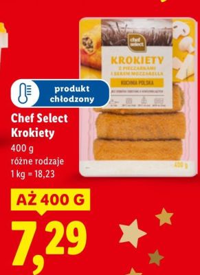 Krokiety Chef Select różne rodzaje 400g promocja w Lidl