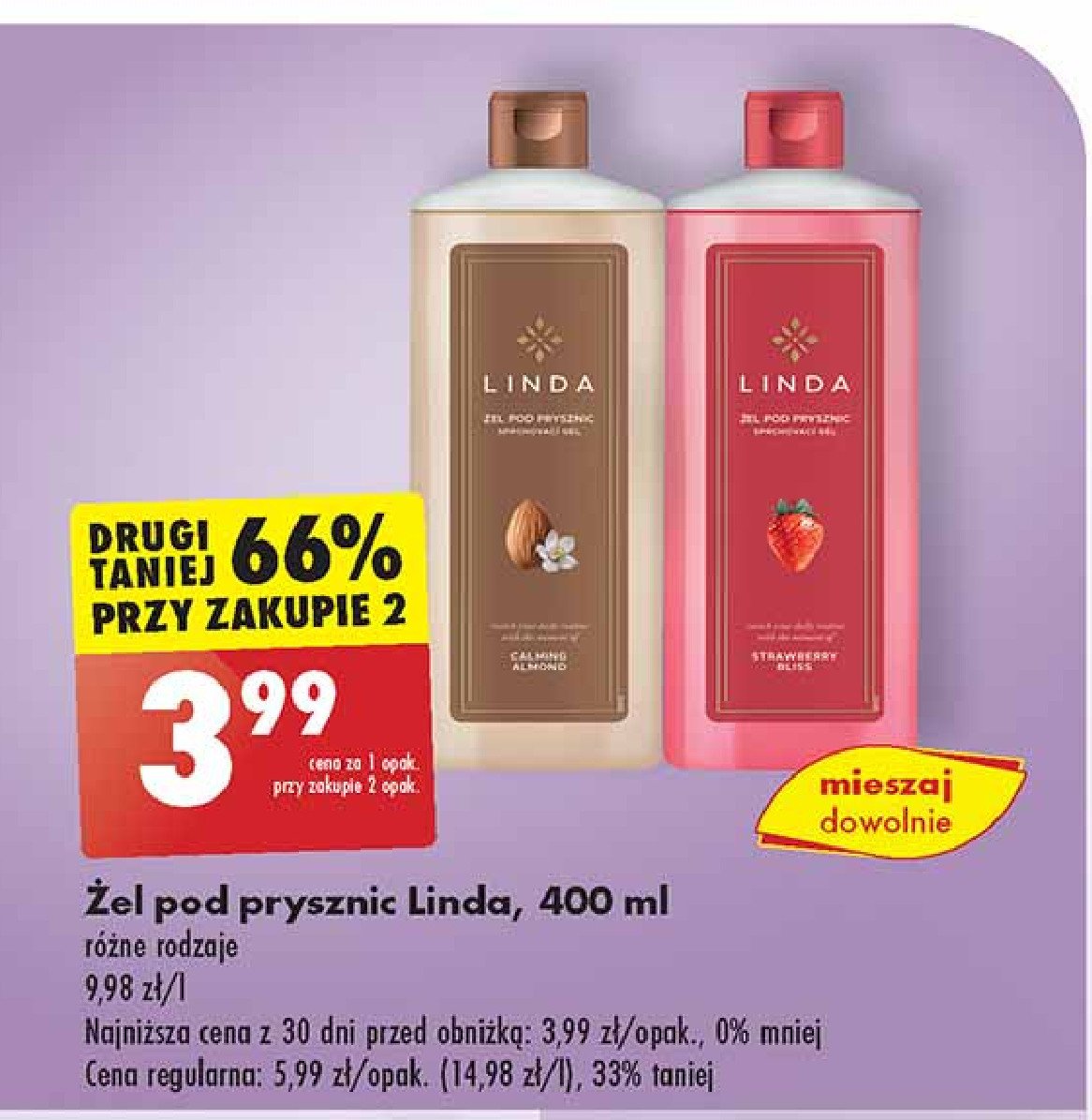 Żel pod prysznic strawberry bliss Linda promocja