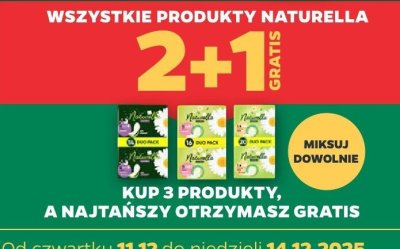 Papier toaletowy Naturella DUO PACK 2+1 gratis promocja w Netto