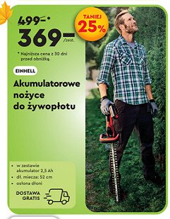 Nożyce do żywopłotu elektryczne Einhell promocja