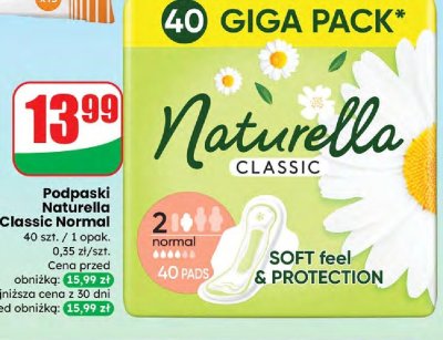 Podpaski Classic Normal 40 szt. promocja w Dino