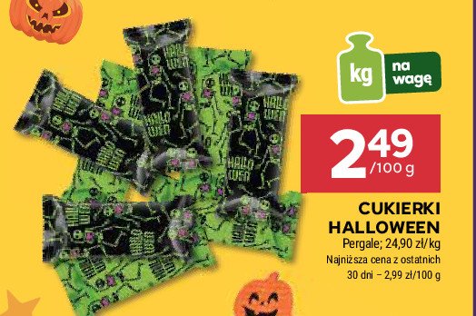 Cukierki halloween Pergale promocja w Stokrotka