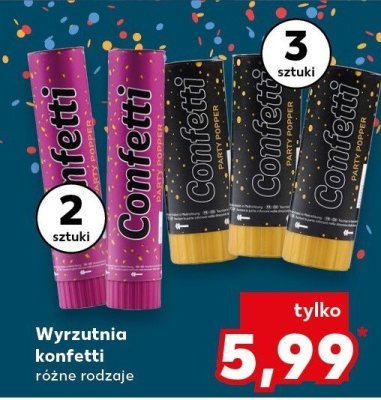 Wyrzutnia konfetti różne rodzaje promocja w Kaufland