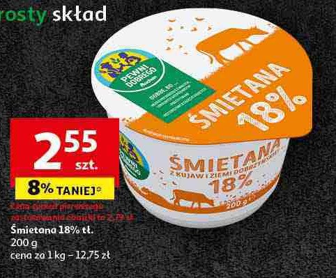 艢mietana 18% Auchan pewni dobrego promocja