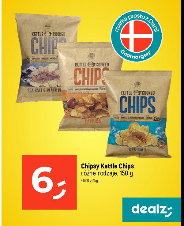 Chipsy sea salt KETTLE promocja w Dealz
