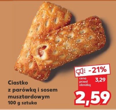 Ciastko z parówką i sosem musztardowym Kaufland promocja w Kaufland