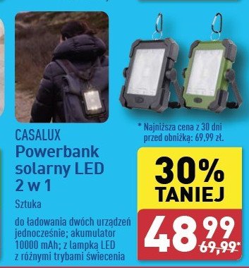 Powerbank solarny led 2w1 Casalux promocja