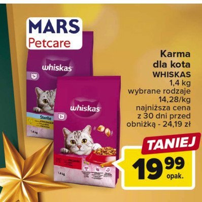 Karma dla kota Whiskas sterile promocja