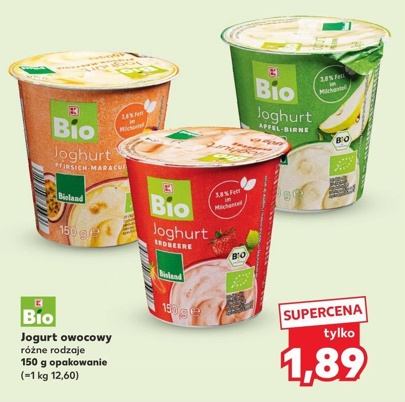 Jogurt truskawkowy K-classic bio promocja