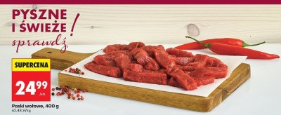 Paski wołowe 400 g promocja w Biedronka