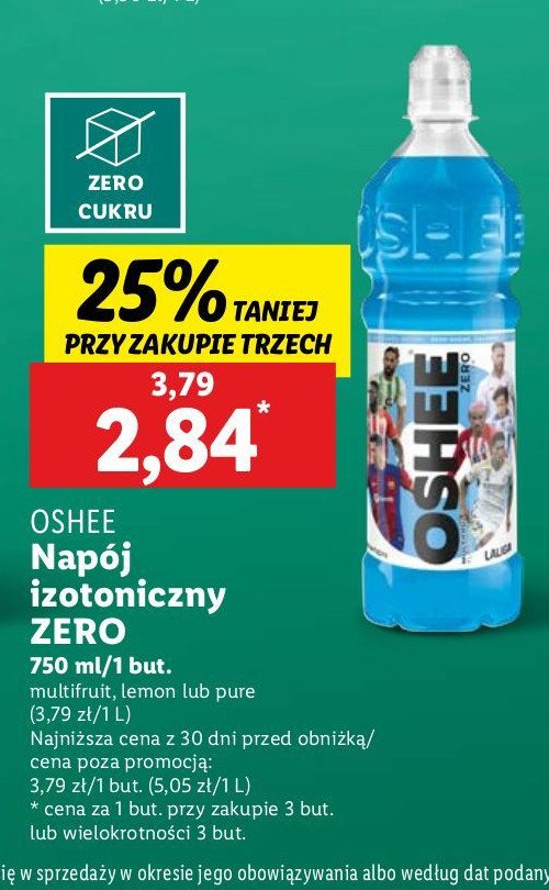 Napój izotoniczny cytrynowy Oshee promocja w Lidl