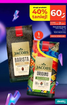 Kawa ziarnista Jacobs Barista Crema 1 kg promocja w Dealz