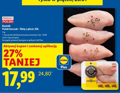 Filet z piersi kurczaka, XXL promocja w Lidl