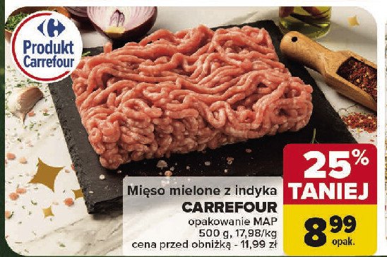 Mięso mielone z indyka Carrefour promocja