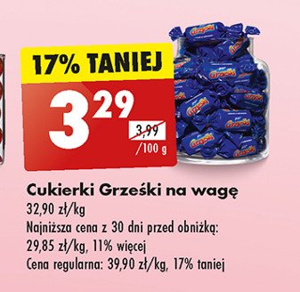 Cukierki w czekoladzie Grześki promocja