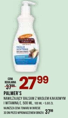 Nawilżający balsam z masłem kakaowym i witaminą E PALMER'S promocja w Drogerie Natura