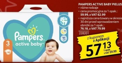 Pieluchy Pampers Active Baby promocja w Selgros