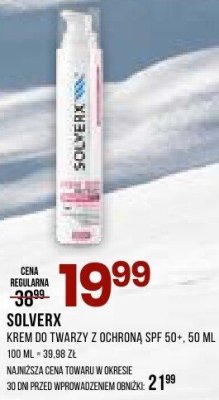 Krem do twarzy SOLVERK z ochroną SPF 50+ promocja w Drogerie Natura
