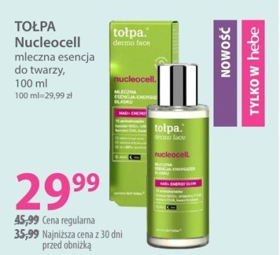 Mleczna esencja do twarzy TOLPA Nucleocell promocja w Hebe