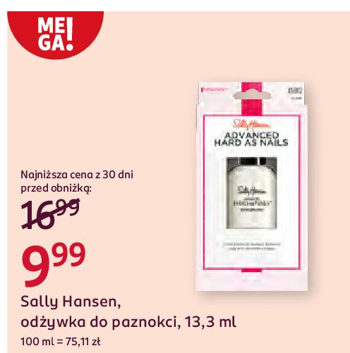 Odżywka do paznokci 7w1 SALLY HANSEN COMPLETE CARE promocja w Rossmann