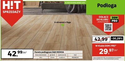 Panele podłogowe DĄB MERIDA promocja w Leroy Merlin
