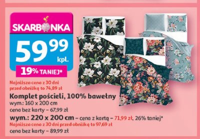Komplet po艣cieli z bawe艂ny 160 x 200 cm + 2szt x 70 x 80 cm asortyment promocja