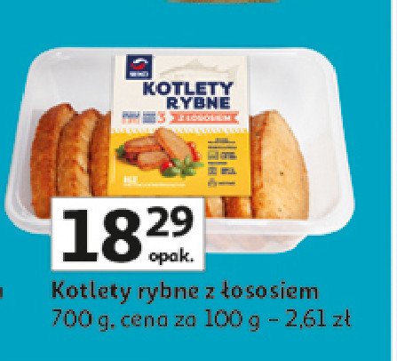 Kotlety rybne z łososiem Seko promocja w Auchan