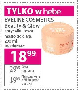 Masło do ciała antycellulitowe Eveline beauty & glow promocja