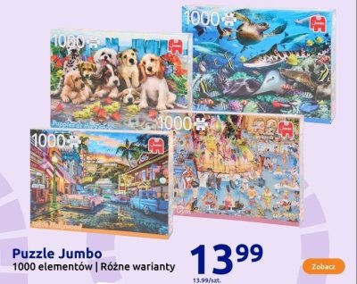 Puzzle Jumbo 1000 elementów Różne warianty promocja w Action