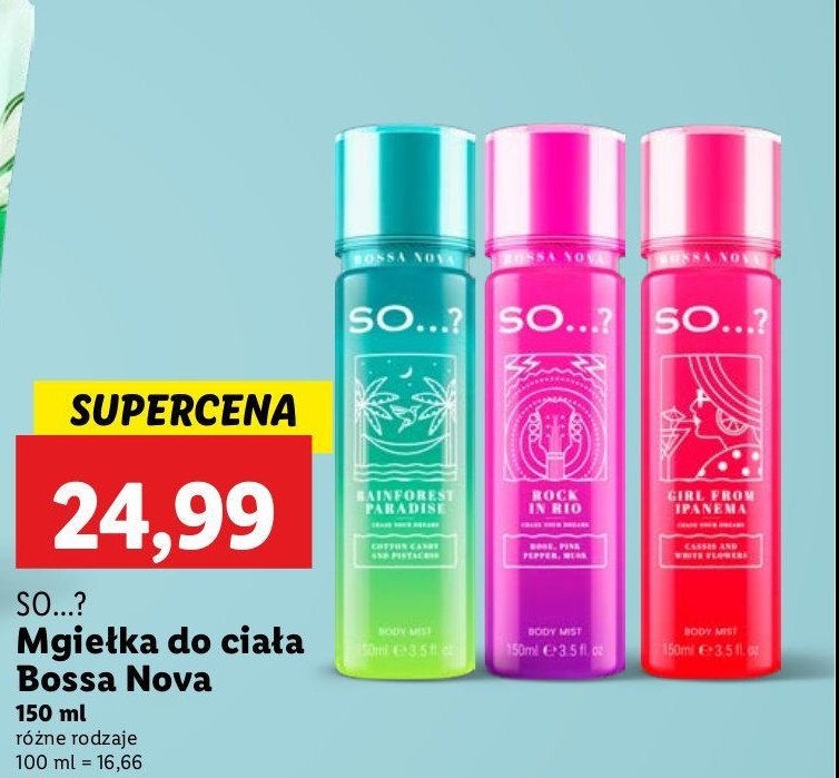 Mgiełka do ciała girl from ipanema So...? promocja w Lidl