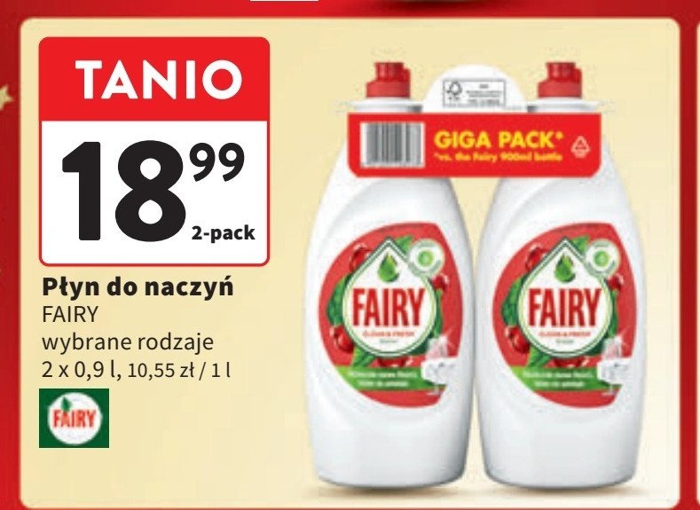 Płyn do mycia naczyń granat Fairy promocja w Intermarche