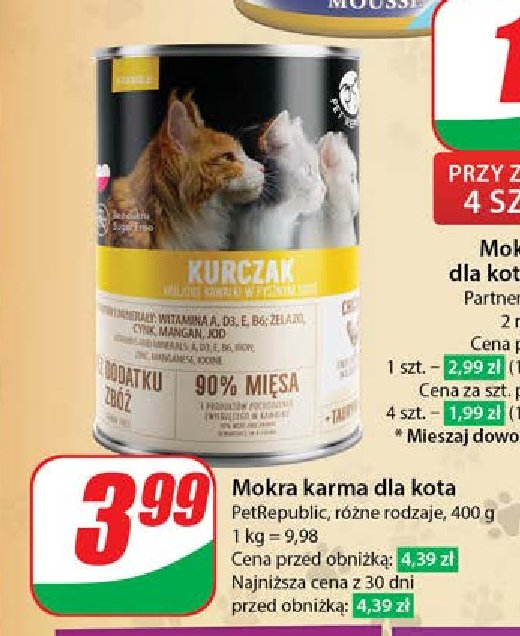 Karma dla kota kurczak Pet republic promocja