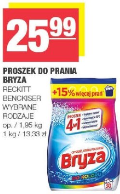 Proszek do prania Bryza Reckitt Benckiser promocja w SPAR