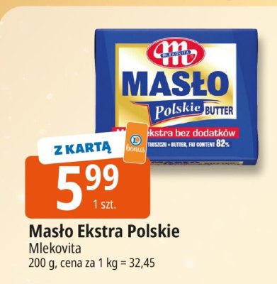 Masło Ekstra Polskie Mlekovita promocja w Leclerc