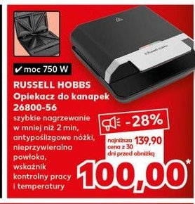 Opiekacz do kanapek 26800-56 Russell hobbs promocja w Kaufland