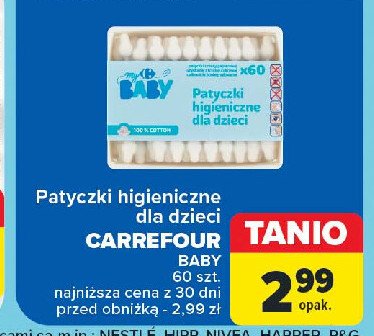 Patyczki higieniczne dla dzieci Carrefour baby promocja