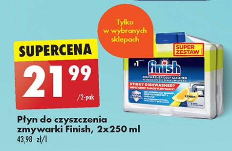 Płyn czyścik do zmywarki 5x power actions lemon Finish nabłyszczacz promocja