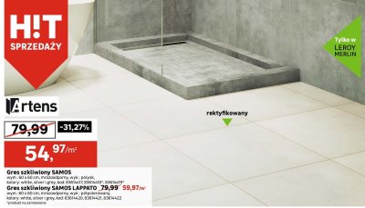 Gres szkliwiony Samos Artens promocja w Leroy Merlin