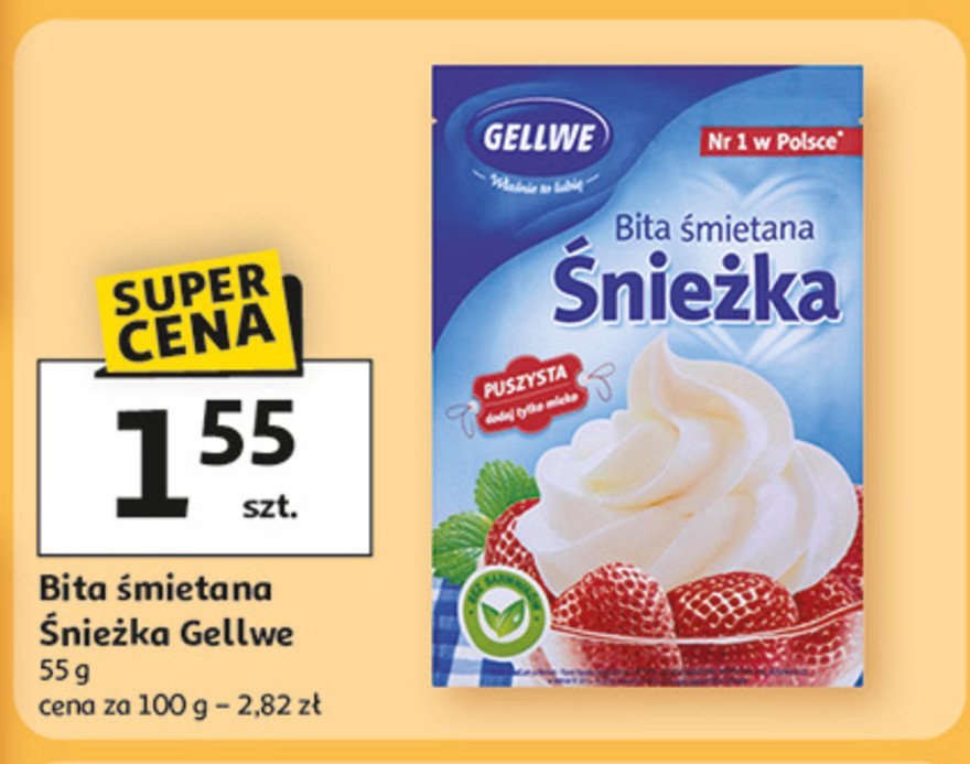 Bita śmietana śnieżka Gellwe promocja