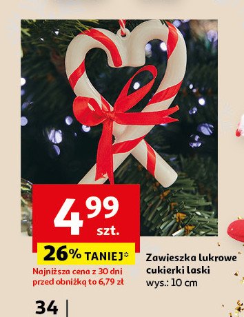 Zawieszka lukrowe cukierki laski 10 cm Actuel promocja w Auchan