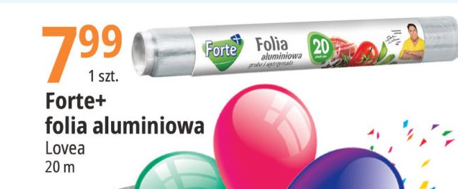 Folia aluminiowa 20 m Forte+ (podmarka) promocja