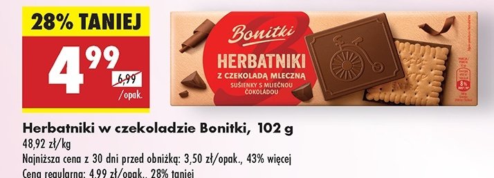 Herbatniki w czekoladzie Bonitki promocja