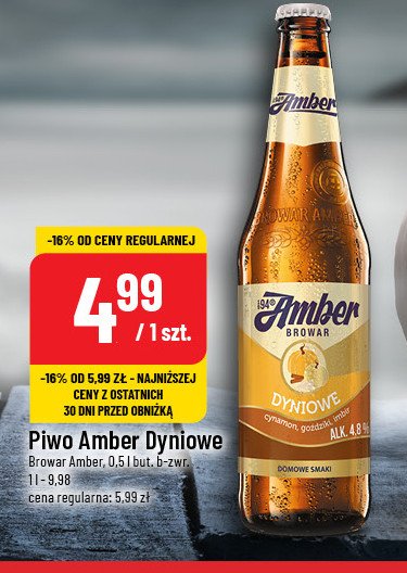 Piwo Amber dyniowe promocja w POLOmarket