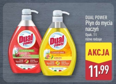 Płyn do mycia naczyń 1 l różne rodzaje Dual Power promocja w Aldi