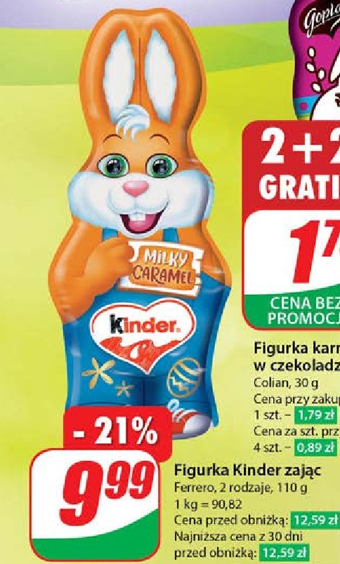 Miko艂aj z czekolady milky caramel Kinder promocja