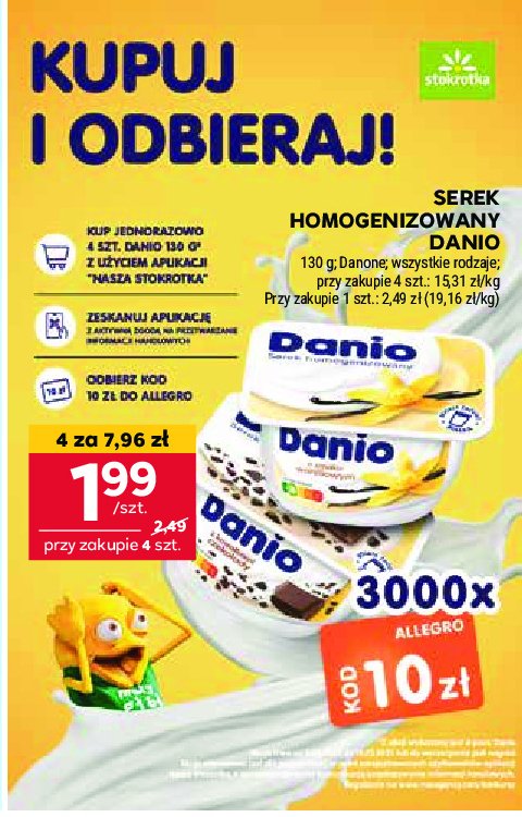 Serek z kawa艂kami czekolady Danone danio extra promocja