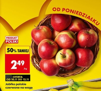Jabłko polskie czerwone na wagę promocja w Biedronka
